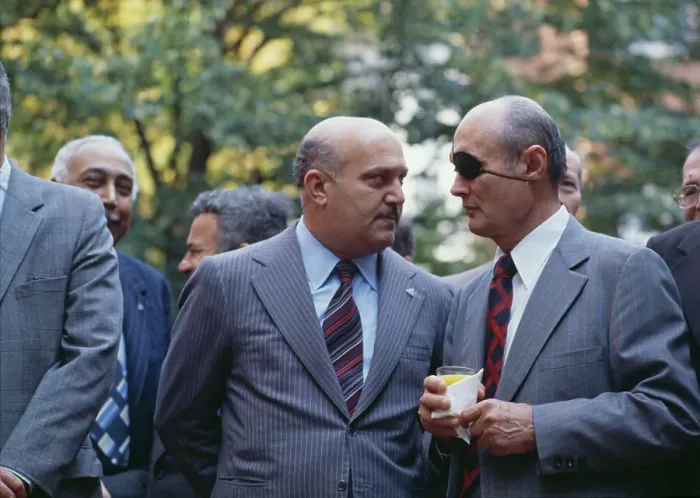 Framed Print : Kamal Hassan Ali And Moshe Dayan Framed Print : Kamal Hassan Ali And Moshe Dayan