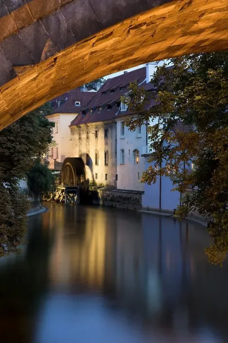 Framed Print : Kampa Island Watermill, Prague, Czech Republic