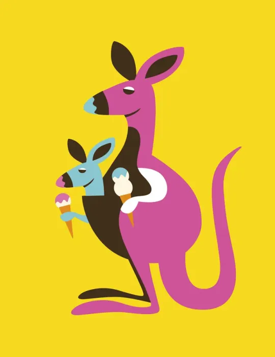 Framed Print : Kangaroo and Baby Framed Print : Kangaroo and Baby