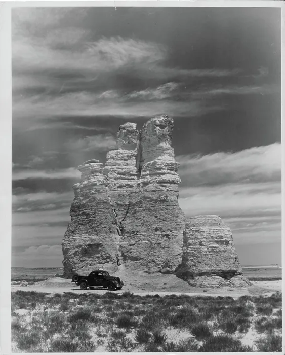Framed Print : Kansas. Castle Rock, a large limestone pillar landmark in Gove County