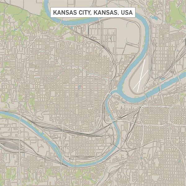 Kansas City Kansas US City Street Map