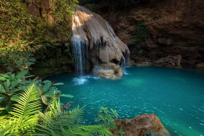 Framed Print : Kao Loung waterfall at Mae Ping National park, Lamphun, Thailand Framed Print : Kao Loung waterfall at Mae Ping National park, Lamphun, Thailand