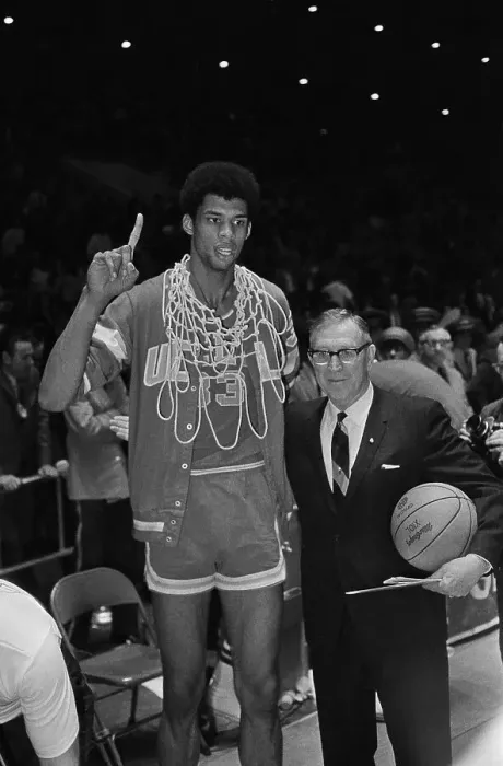 Framed Print : Kareem Abdul Jabbar with John Wooden Framed Print : Kareem Abdul Jabbar with John Wooden