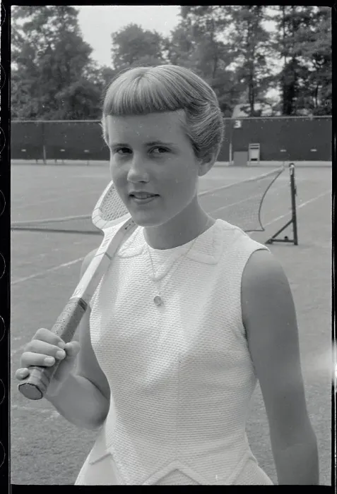 Framed Print : Karen Hantze Holding Her Tennis Racket Framed Print : Karen Hantze Holding Her Tennis Racket