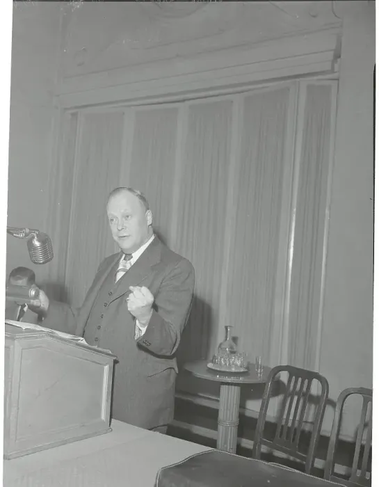 Framed Print : Karl E. Mundt Addressing All American Conference Framed Print : Karl E. Mundt Addressing All American Conference