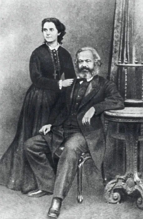 Framed Print : Karl Marx Posing with His Daughter Framed Print : Karl Marx Posing with His Daughter