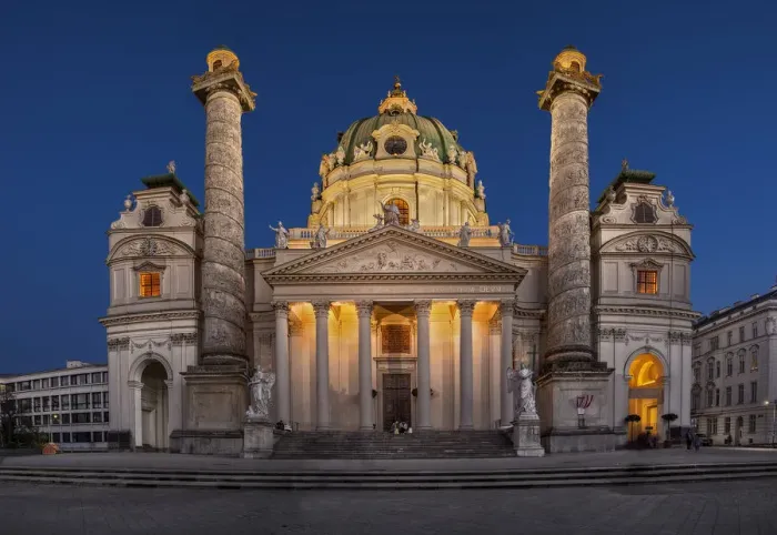 Framed Print : Karlskirche in Viena, Austria Framed Print : Karlskirche in Viena, Austria