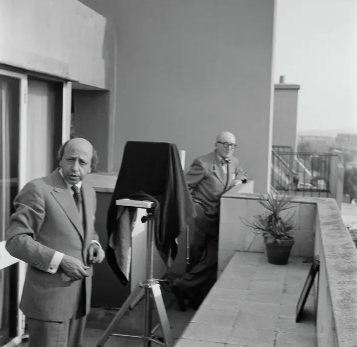 Framed Print : Karsh And Le Corbusier Framed Print : Karsh And Le Corbusier