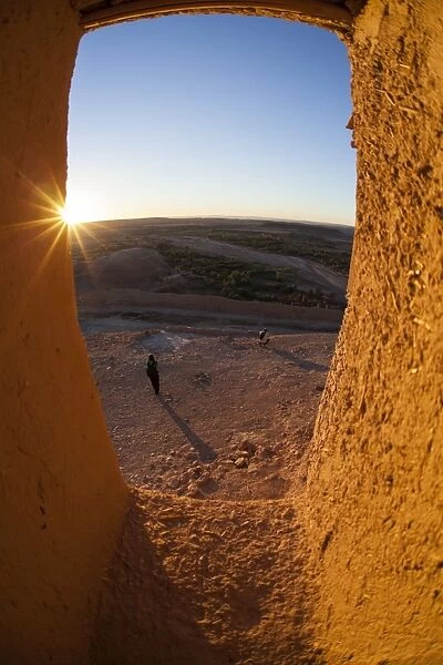 Kasbah Ait Benhaddou. Unesco heritage. View from window
