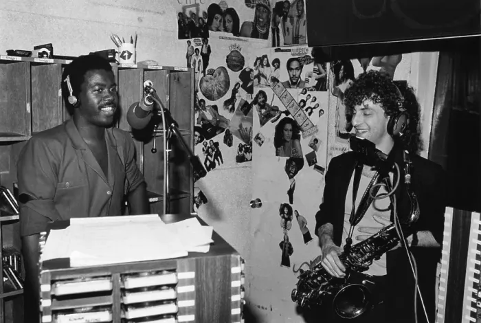 Framed Print : Kashif And Kenny G Perform On The Radio Framed Print : Kashif And Kenny G Perform On The Radio