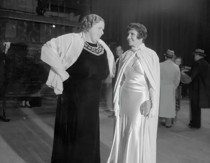 Framed Print : Kate Smith with Claudette Colbert Framed Print : Kate Smith with Claudette Colbert