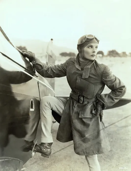 Framed Print : Katharine Hepburn as Aviatrix Framed Print : Katharine Hepburn as Aviatrix
