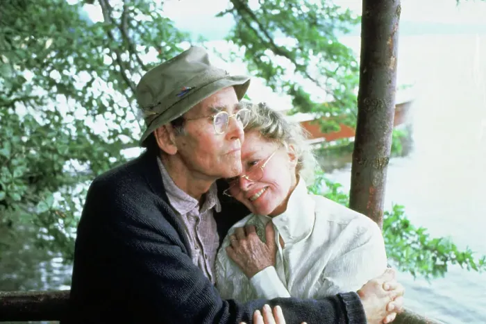 Framed Print : Katharine Hepburn and Henry Fonda in On Golden Pond