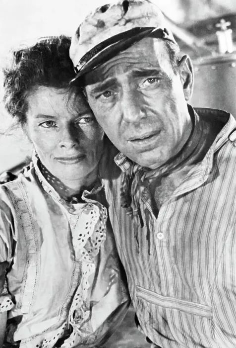 Framed Print : Katharine Hepburn and Humphrey Bogart in The African Queen Framed Print : Katharine Hepburn and Humphrey Bogart in The African Queen
