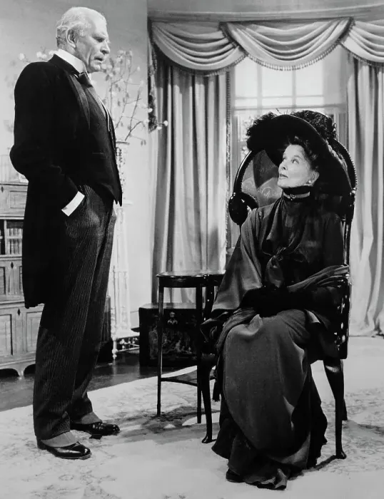 Framed Print : Katharine Hepburn and Laurence Olivier in Television Production Framed Print : Katharine Hepburn and Laurence Olivier in Television Production
