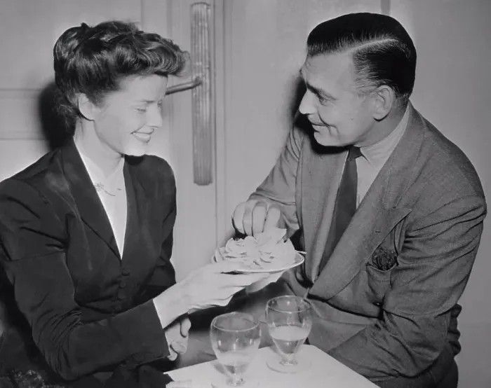 Framed Print : Katharine Hepburn Serving Her Guest Framed Print : Katharine Hepburn Serving Her Guest