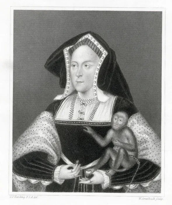 Framed Print : Katherine Of Arragon Holding A Monkey Framed Print : Katherine Of Arragon Holding A Monkey