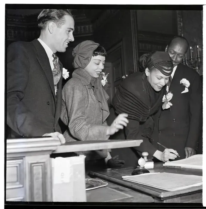 Framed Print : Katherine Dunham Signs Registry; Others