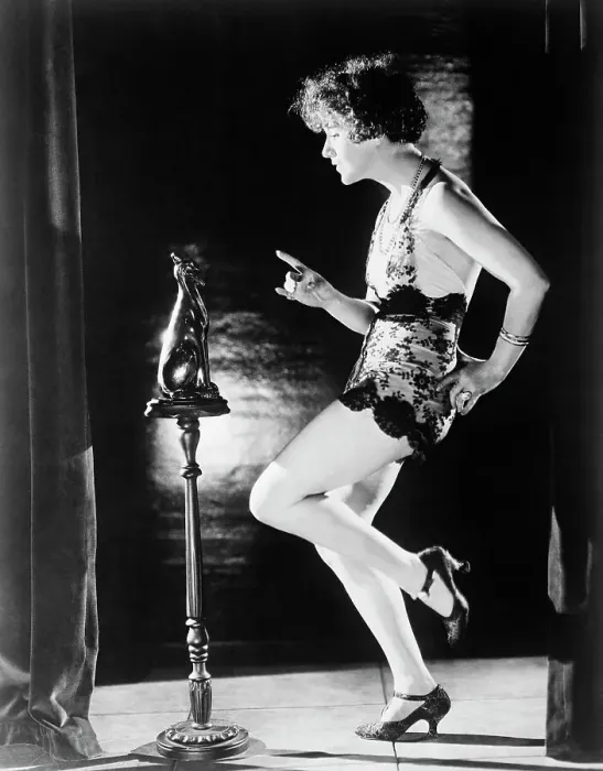 Framed Print : Kathleen Clifford Posing at Statuette Framed Print : Kathleen Clifford Posing at Statuette