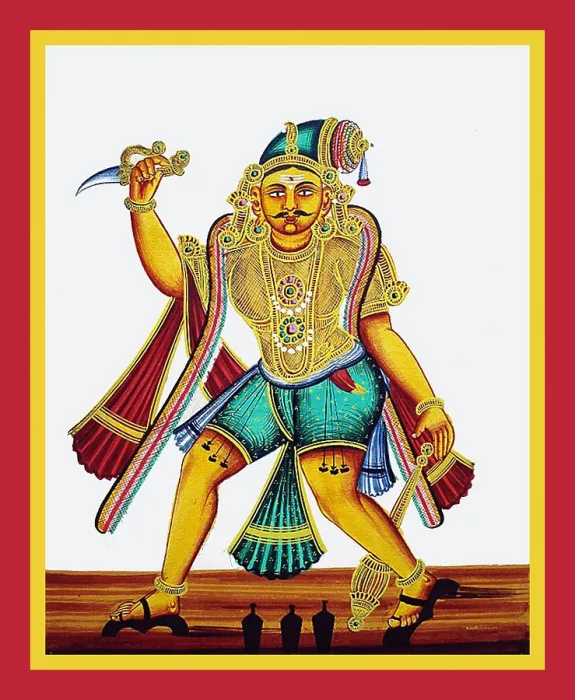 Framed Print : Kattavarayan wearing padukas (wooden clogs) Framed Print : Kattavarayan wearing padukas (wooden clogs)