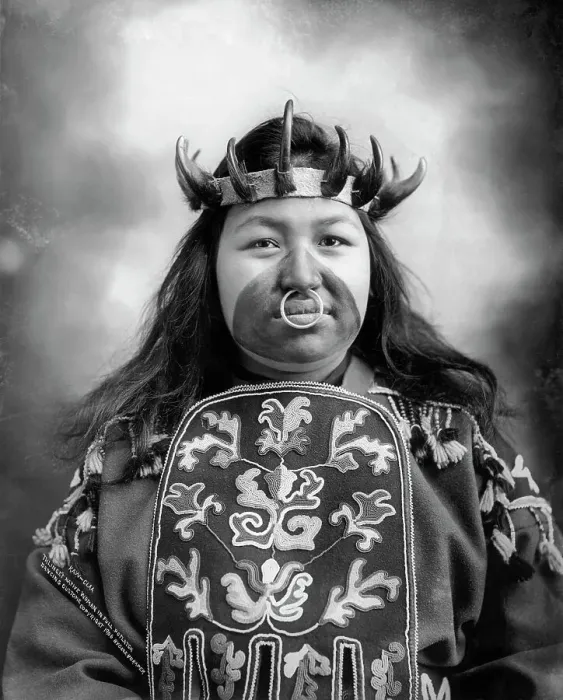 Framed Print : Kaw-Claa, Tlingit Woman Framed Print : Kaw-Claa, Tlingit Woman