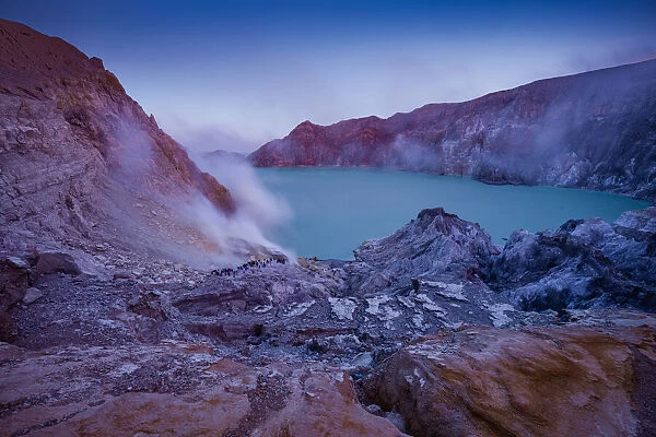 Kawah Ijen Volcano blue fire, Indonesia