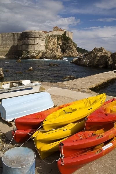 Kayaks in the Pile District, City of Dubrovnik, Croatia