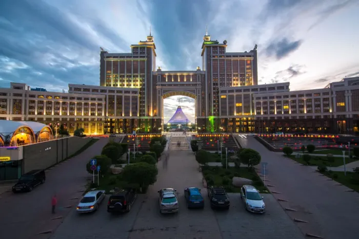 Framed Print : KazMunayGas building, Astana Framed Print : KazMunayGas building, Astana