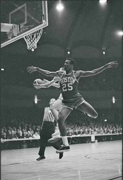 Framed Print : K.C. Jones Leaping for the Basket Framed Print : K.C. Jones Leaping for the Basket