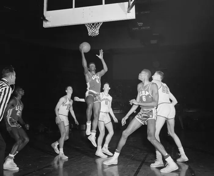 Framed Print : K.C. Jones Shooting a Basket Framed Print : K.C. Jones Shooting a Basket