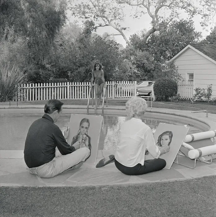 Framed Print : Keanes at Natalie Wood's Home Framed Print : Keanes at Natalie Wood's Home