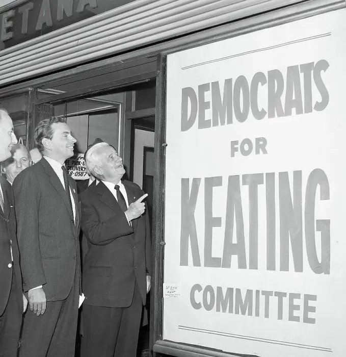 Framed Print : Keating and Vidal Looking at Poster
