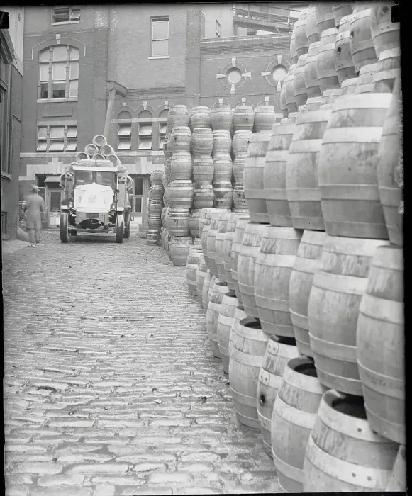 Framed Print : Keg-Filled Brewery Yard Framed Print : Keg-Filled Brewery Yard