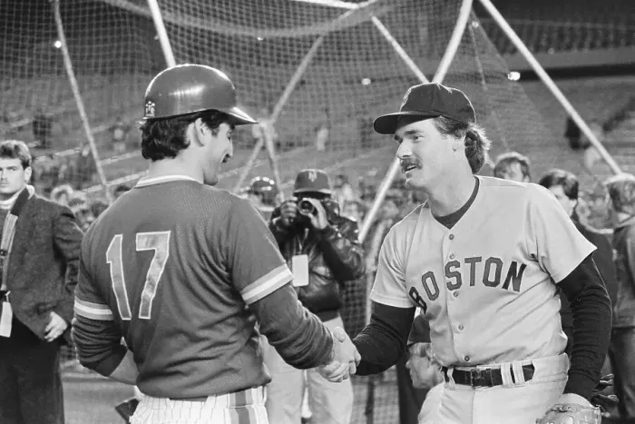 Framed Print : Keith Hernandez Shakes Wade Boggs Hand Framed Print : Keith Hernandez Shakes Wade Boggs Hand