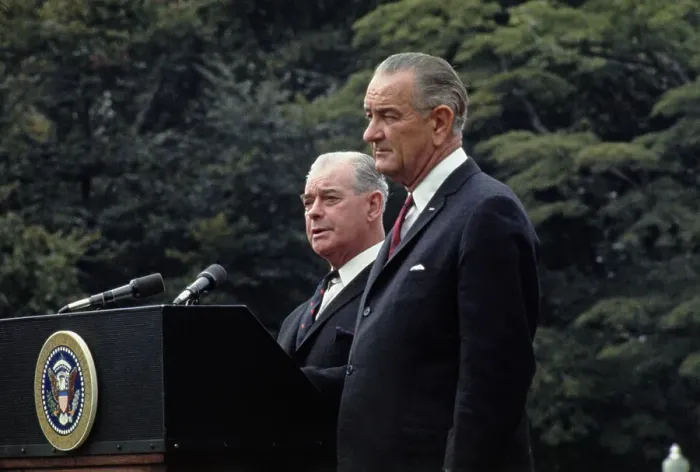 Framed Print : Keith Holyoake And Lyndon Johnson Framed Print : Keith Holyoake And Lyndon Johnson