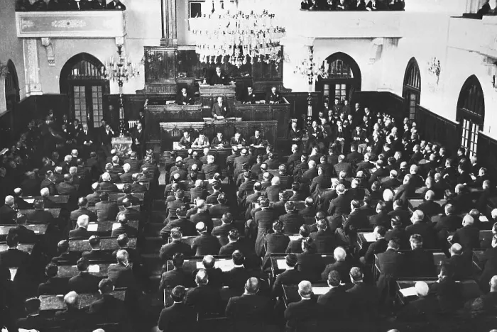 Framed Print : Kemal Pasha Addresses Parliament