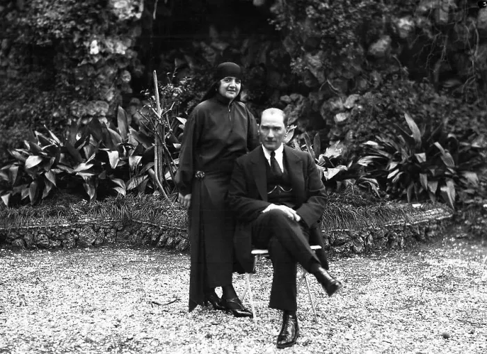 Framed Print : Kemal Pasha Of Turkey Posed W /  Bride