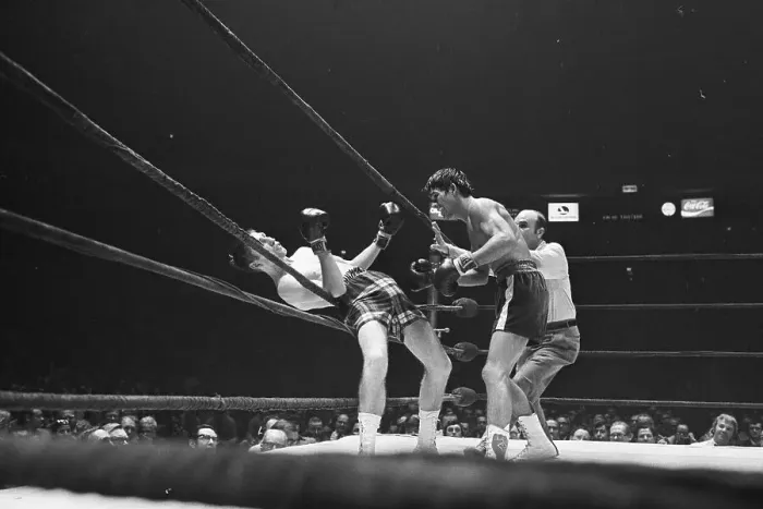 Framed Print : Ken Buchanan Falling Through Ropes Framed Print : Ken Buchanan Falling Through Ropes