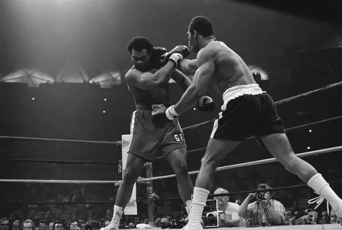 Framed Print : Ken Norton Gives George Foreman Nice Punch Framed Print : Ken Norton Gives George Foreman Nice Punch