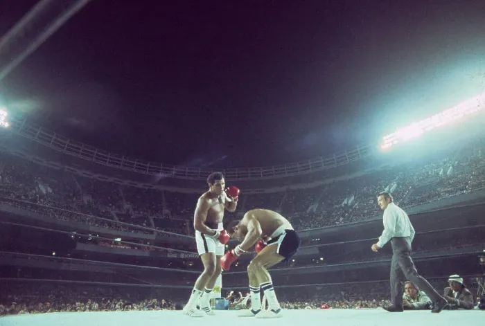 Framed Print : Ken Norton and Muhammad Ali During Title Bout Framed Print : Ken Norton and Muhammad Ali During Title Bout