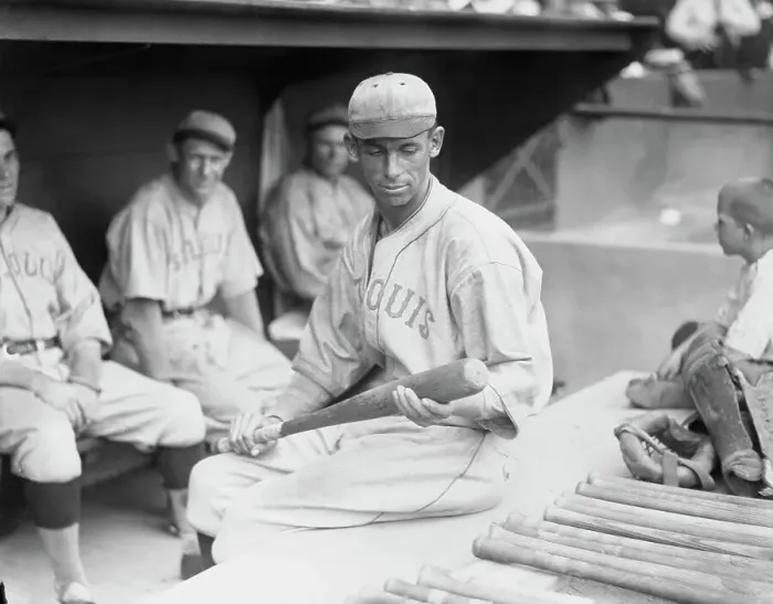 Framed Print : Ken Williams Holding Bat in Dugout Framed Print : Ken Williams Holding Bat in Dugout