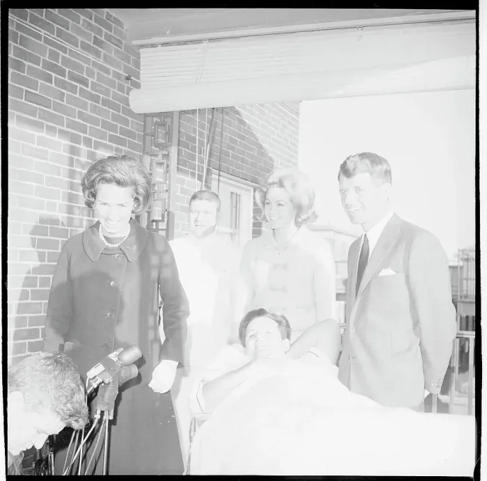 Framed Print : Kennedy Brothers Visiting Hospital Framed Print : Kennedy Brothers Visiting Hospital