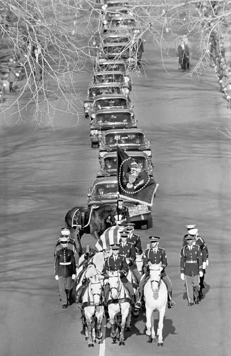Framed Print : Kennedy Caisson Leading Funeral Procession Framed Print : Kennedy Caisson Leading Funeral Procession
