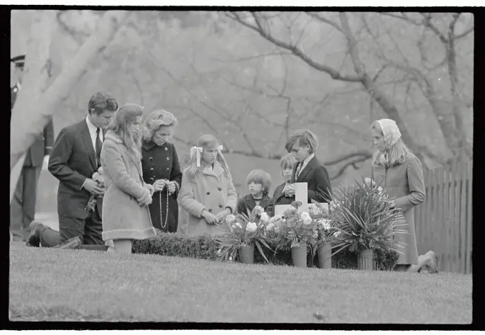 Framed Print : Kennedy Family Attending Funeral Framed Print : Kennedy Family Attending Funeral
