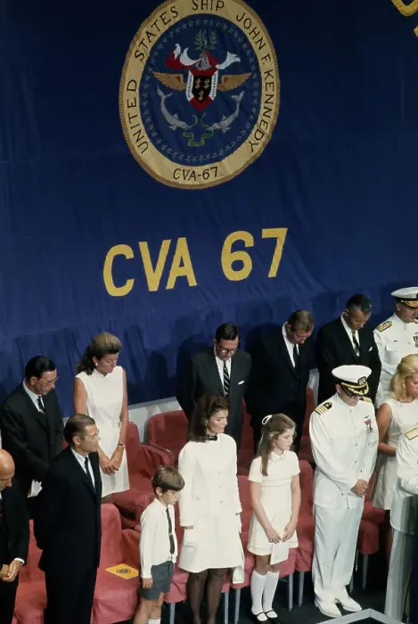 Framed Print : Kennedy Family At Commissioning Ceremony Framed Print : Kennedy Family At Commissioning Ceremony