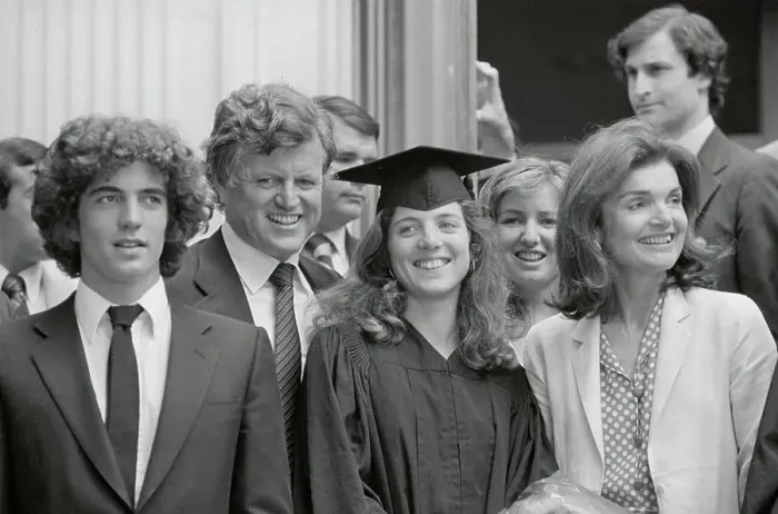 Framed Print : Kennedy Family Members Attending Caroline Kennedy's Graduation Framed Print : Kennedy Family Members Attending Caroline Kennedy's Graduation