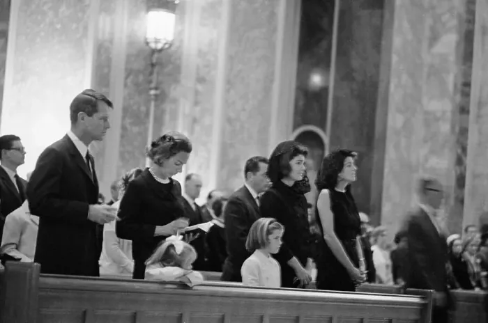 Framed Print : Kennedy Family Members Attending Mass for John F. Kennedy Framed Print : Kennedy Family Members Attending Mass for John F. Kennedy
