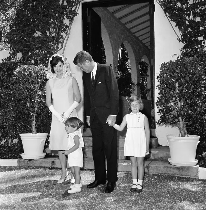 Framed Print : Kennedy Family Posing Neat Steps Framed Print : Kennedy Family Posing Neat Steps