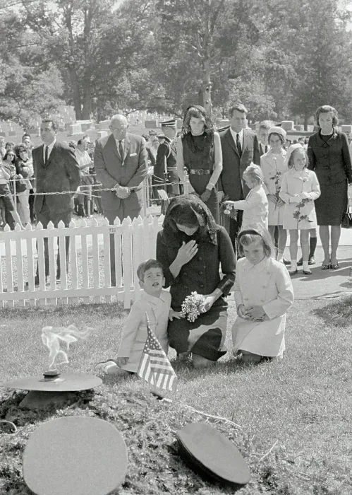 Framed Print : Kennedy Family Visit JKF's Grave Framed Print : Kennedy Family Visit JKF's Grave