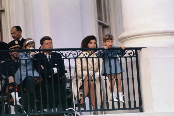Framed Print : Kennedy Family Watching Performance from Balcony